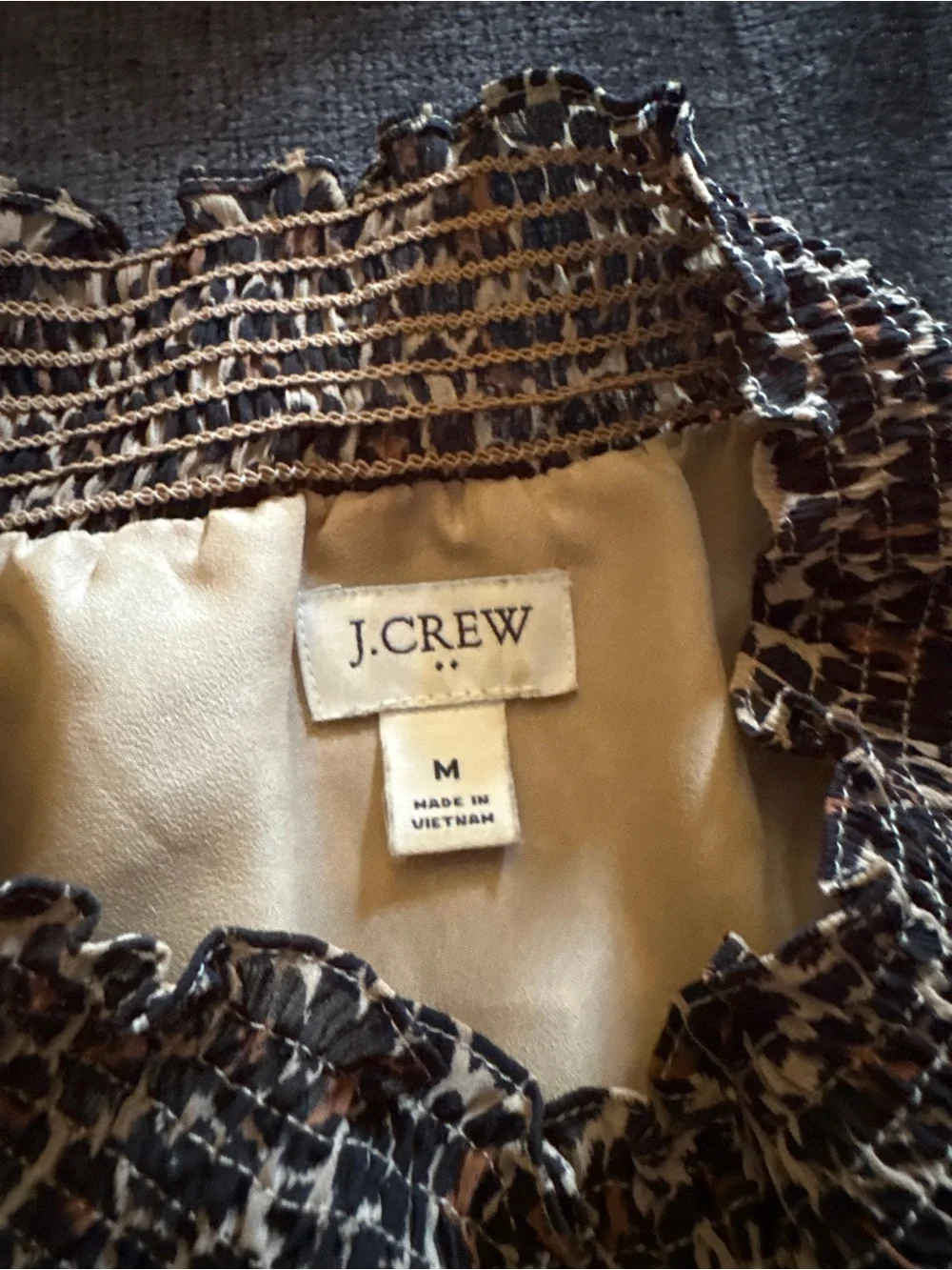 J. Crew Leopard Print Top in Brown and Black